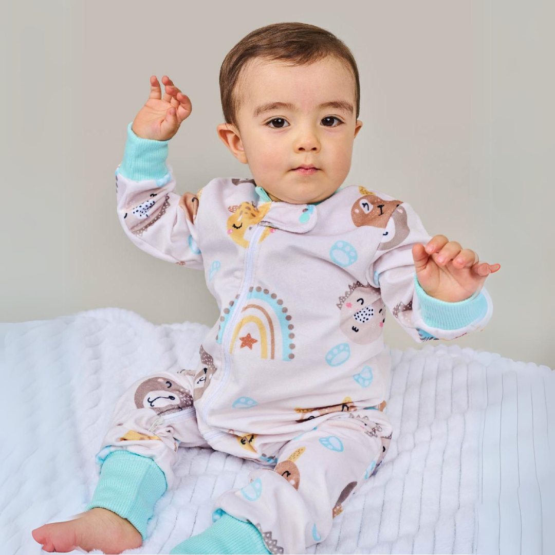 Pijama Enteriza Animales Azul Ton e Tin